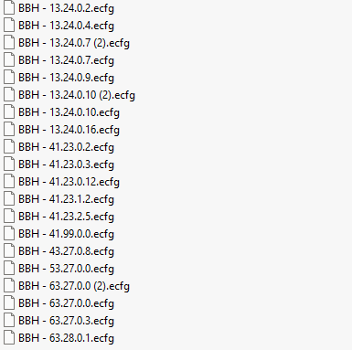 BBH ecfg files BBH ecfg files